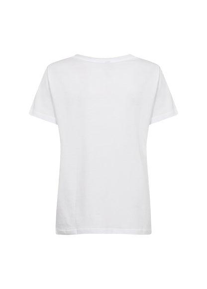 Basic Cotton Short Sleeve V-Neck Top. Style SOYA25690
