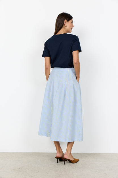 Basic Cotton Short Sleeve V-Neck Top. Style SOYA25690
