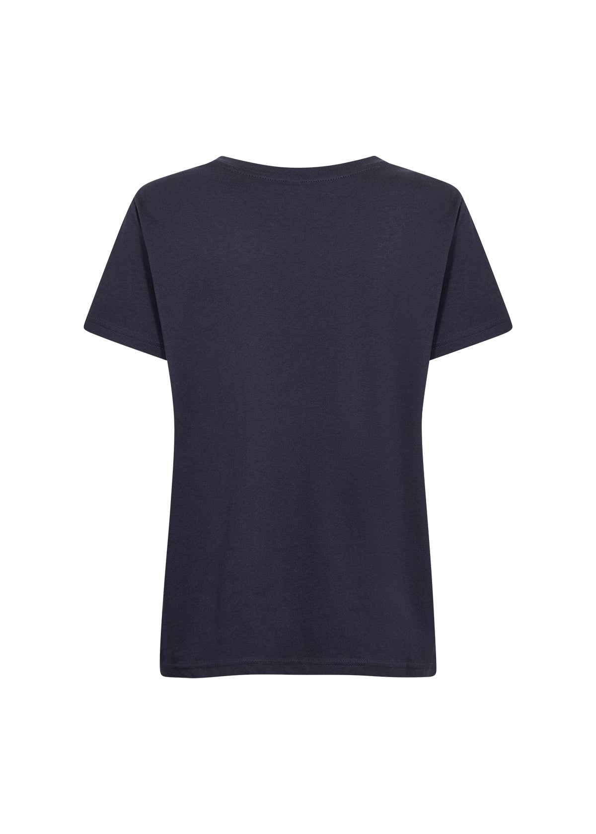Basic Cotton Short Sleeve V-Neck Top. Style SOYA25690