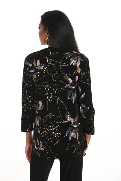 Abstract Sparkle Multi Colour Print Jacket. Style FL259163