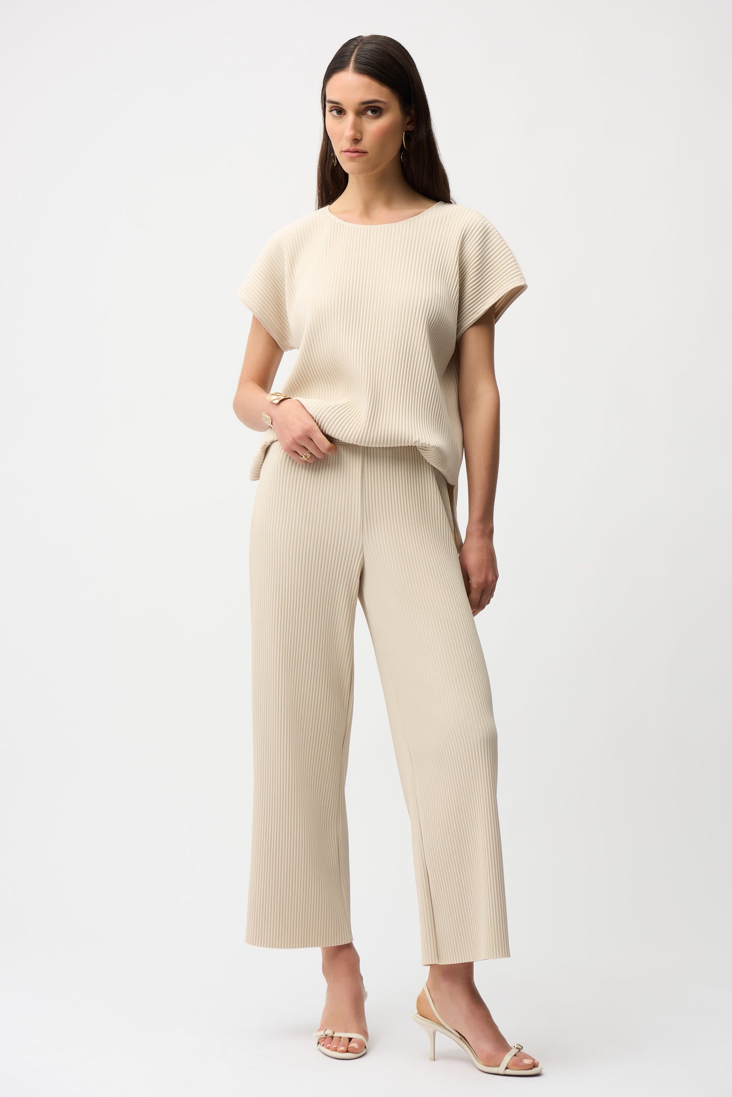Ribbed Pull-On Raw Edge Pant. Style JR261100