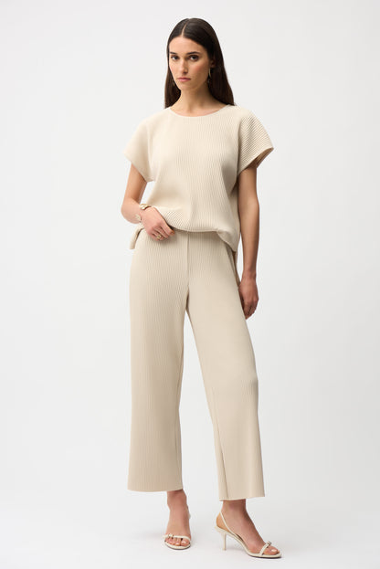 Ribbed Pull-On Raw Edge Pant. Style JR261100
