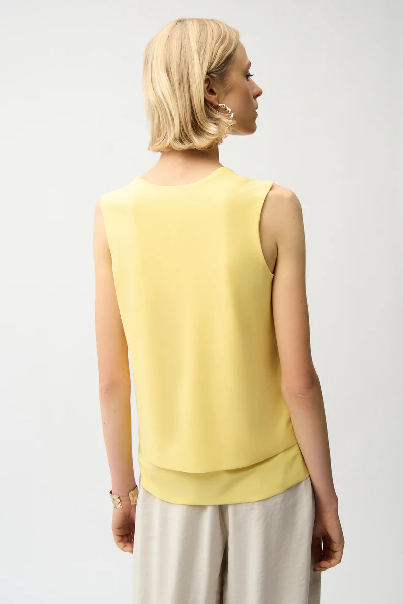 Layered Hem Round Neck Sleeveless Top. Style JR261189