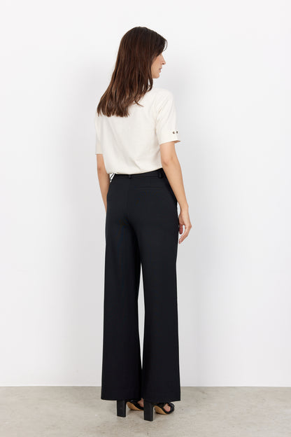 Solid Black Wide Leg Pant. Style SOYA4PF26118