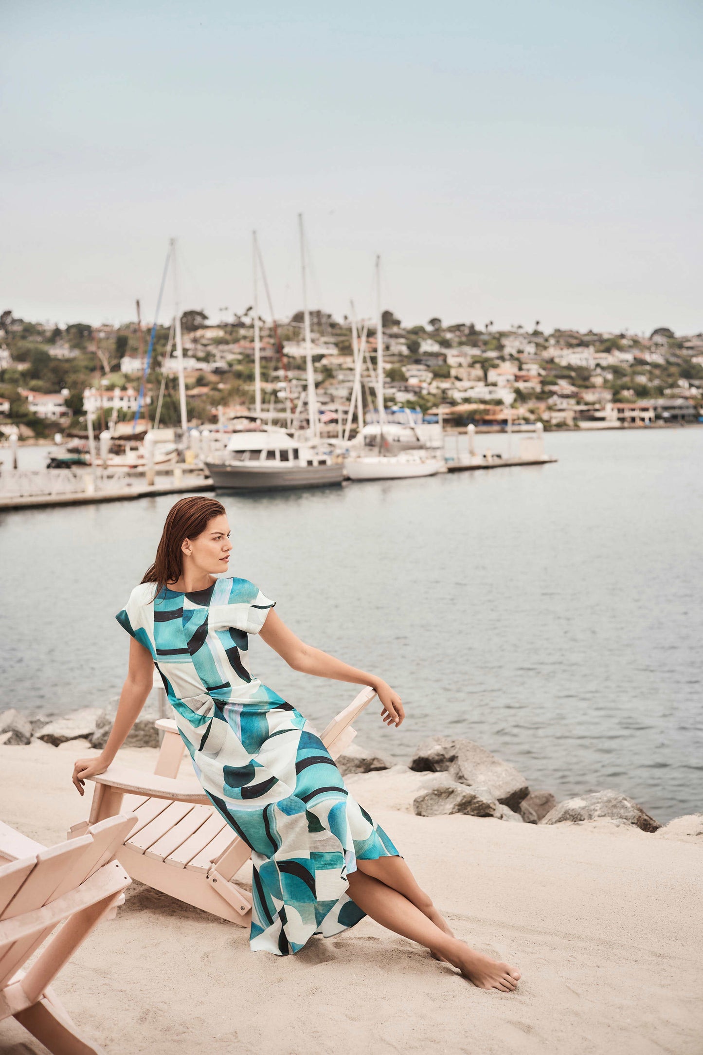Textured Satin Geometric Print Fit and Flare Dress. Style JR261251