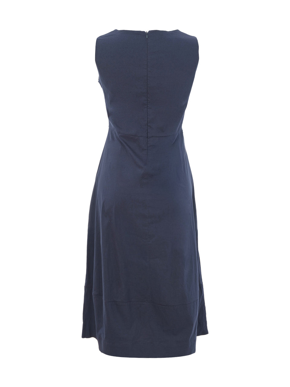 Sleeveless Stretch Solid Colour 1/2 Zip Back Dress. Style DOLC26161