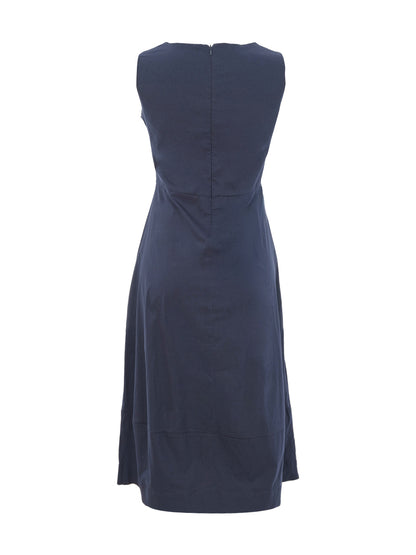 Sleeveless Stretch Solid Colour 1/2 Zip Back Dress. Style DOLC26161