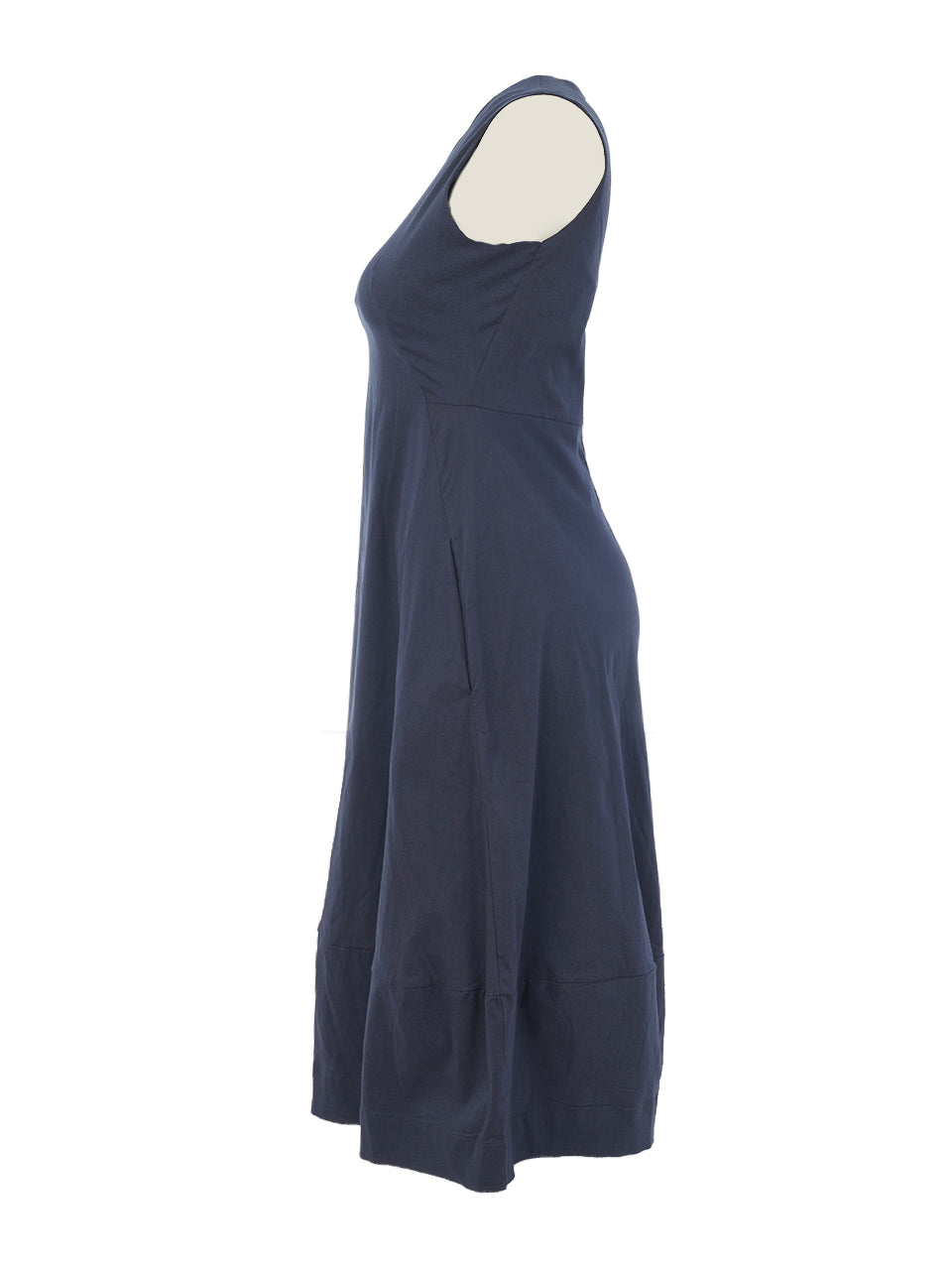 Sleeveless Stretch Solid Colour 1/2 Zip Back Dress. Style DOLC26161