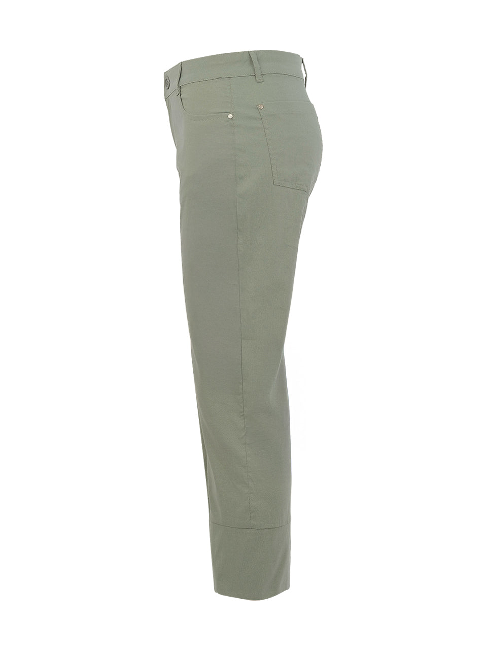 Solid Colour Ankle Length Slit Bottom Cuff Pants. Style DOLC26166