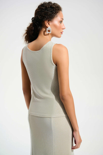 Sparkle Knit Fitted Jacket & Cami Set. Style JR261749