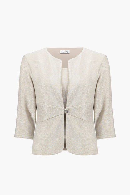 Sparkle Knit Fitted Jacket & Cami Set. Style JR261749