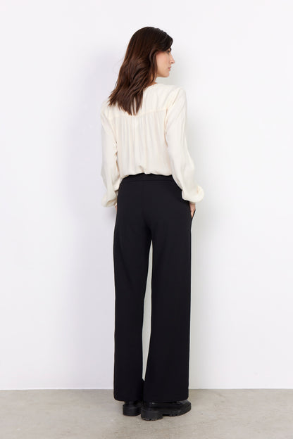 Black Wide Leg Pull-On Pant. Style SOYA4F26188