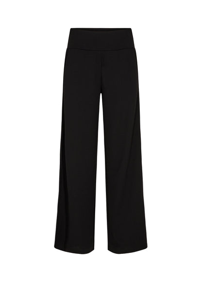 Black Wide Leg Pull-On Pant. Style SOYA4F26188