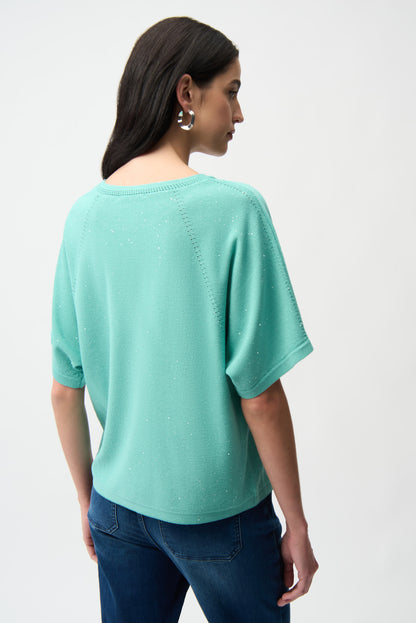 Short Raglan Sleeve Crew Neck Top. Style JR261917