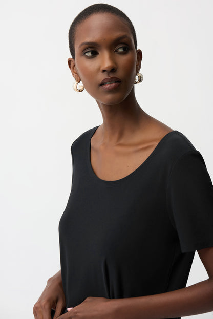 Fit & Flare Short Sleeve Scoop Neck Top. Style JR261940