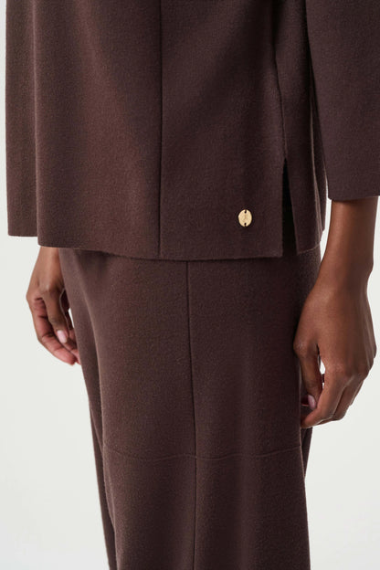 Brushed Viscose Straight Sweater Mock Neck. Style JR261981