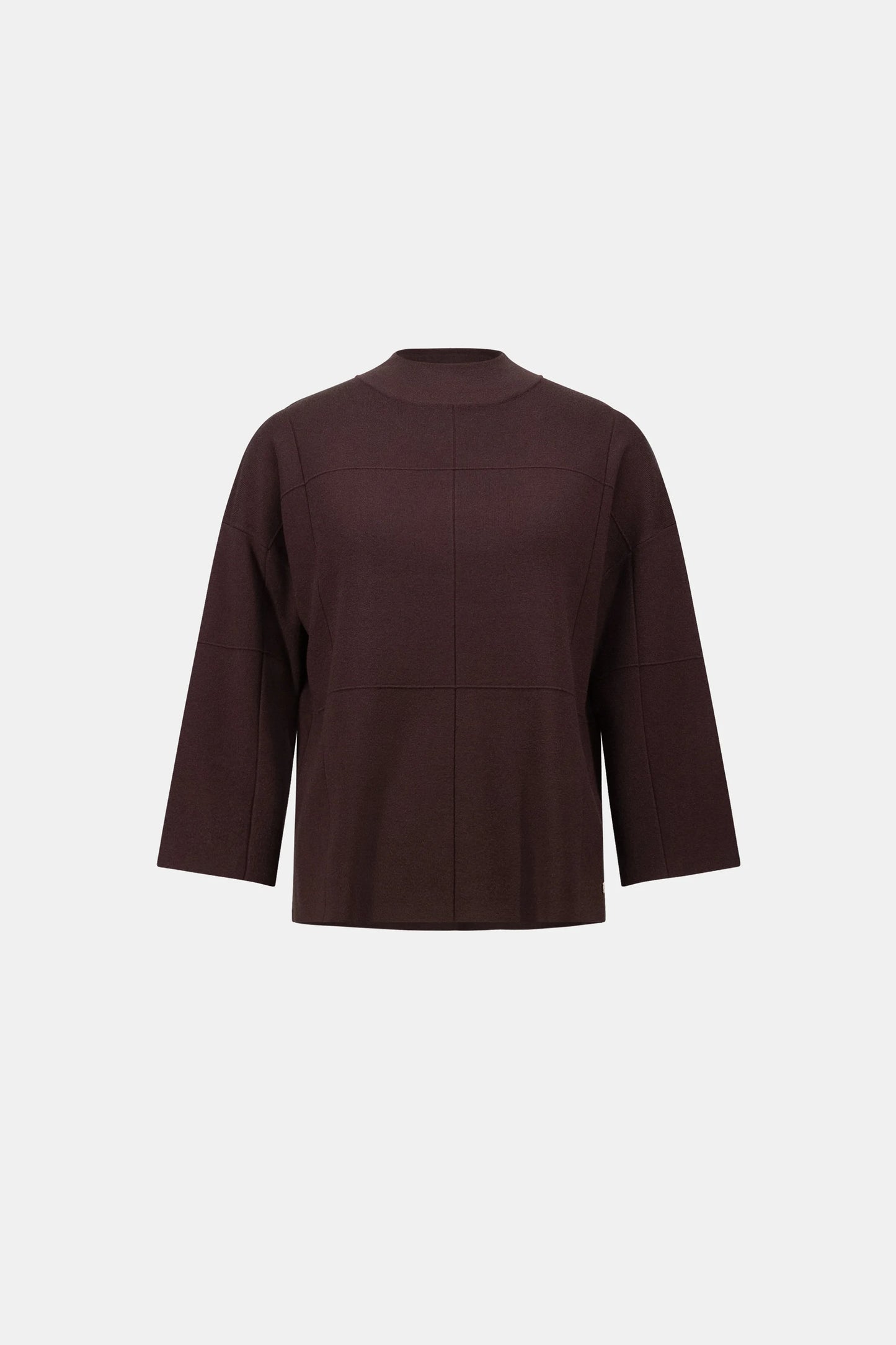 Brushed Viscose Straight Sweater Mock Neck. Style JR261981