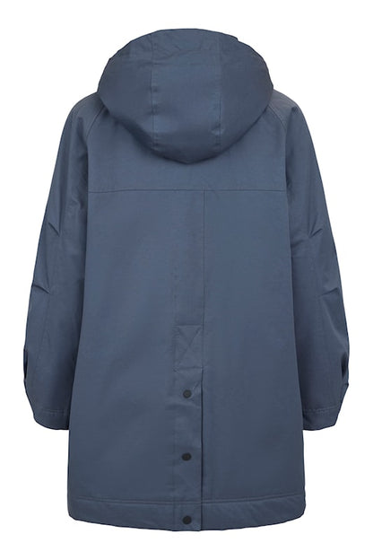 Removable Houndstooth Printed Hood Zip Front Jacket. Style FR562