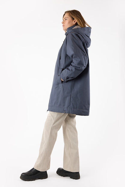 Removable Houndstooth Printed Hood Zip Front Jacket. Style FR562