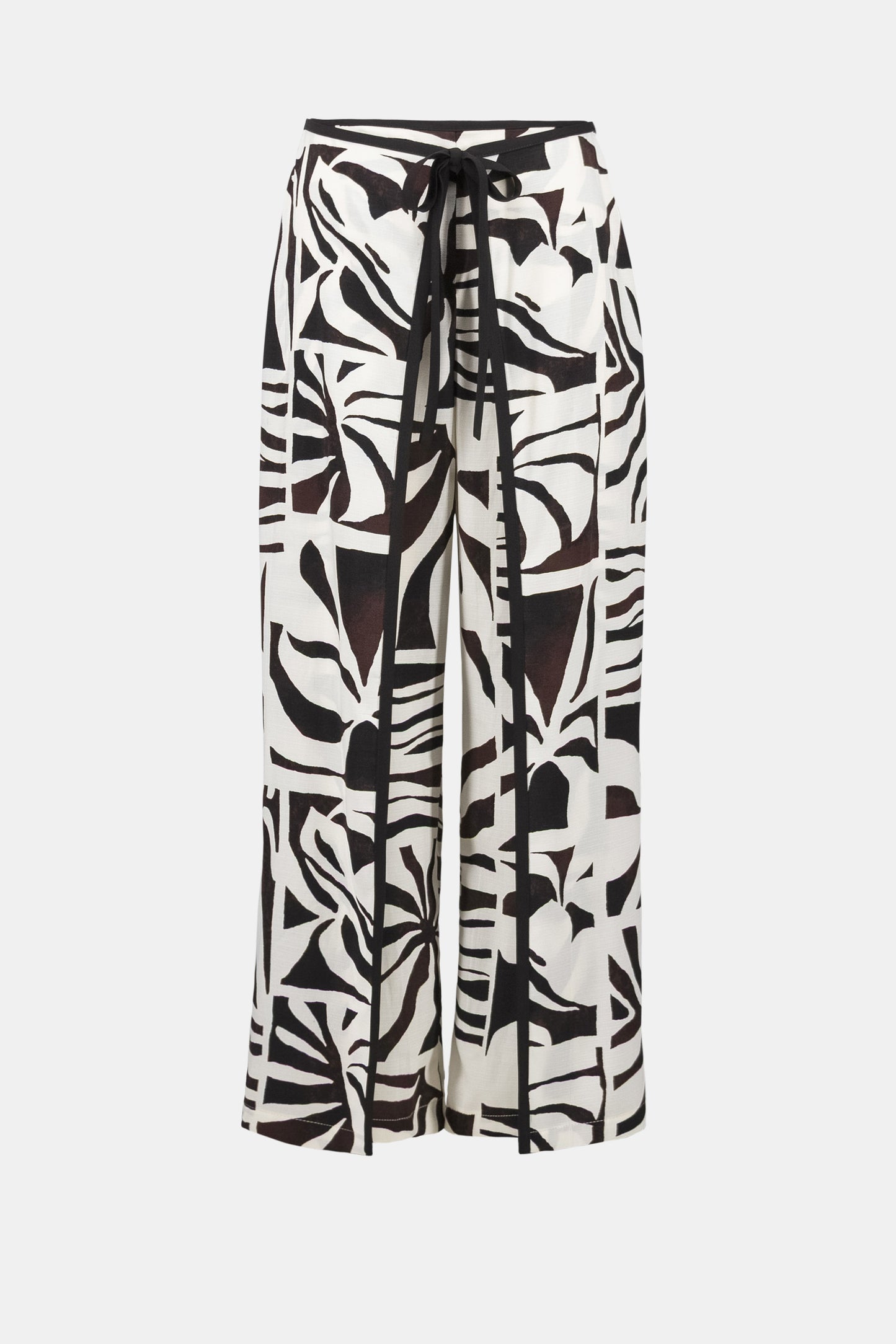Woven Gauze Tropical Print Wide Leg Pants. Style JR262056