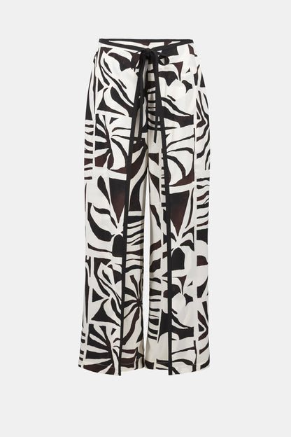 Woven Gauze Tropical Print Wide Leg Pants. Style JR262056