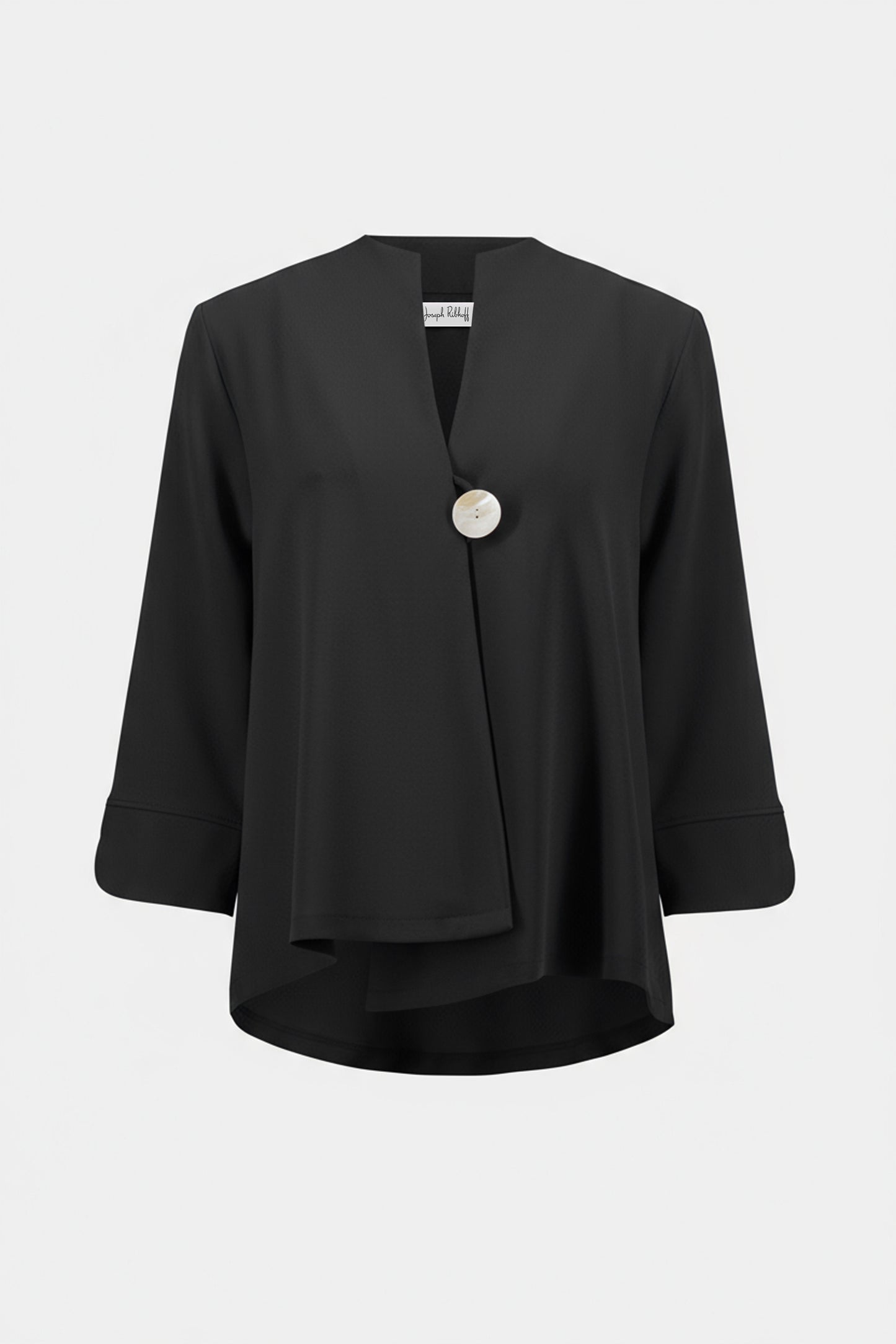 Woven Twill Statement Button Closure Swing Jacket. Style JR262063