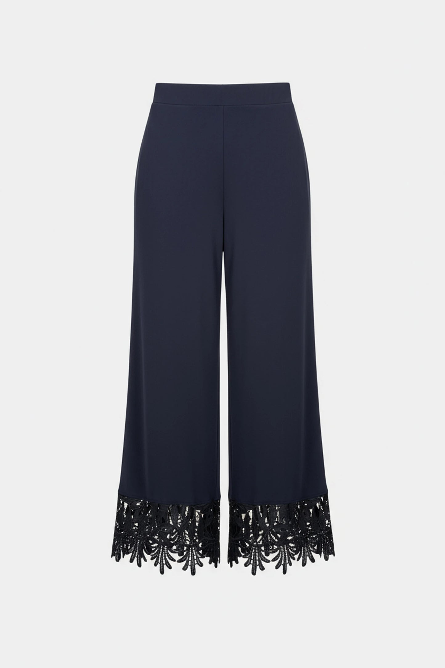 Guipure Lace Hem Silky Knit Culottes. Style JR262095