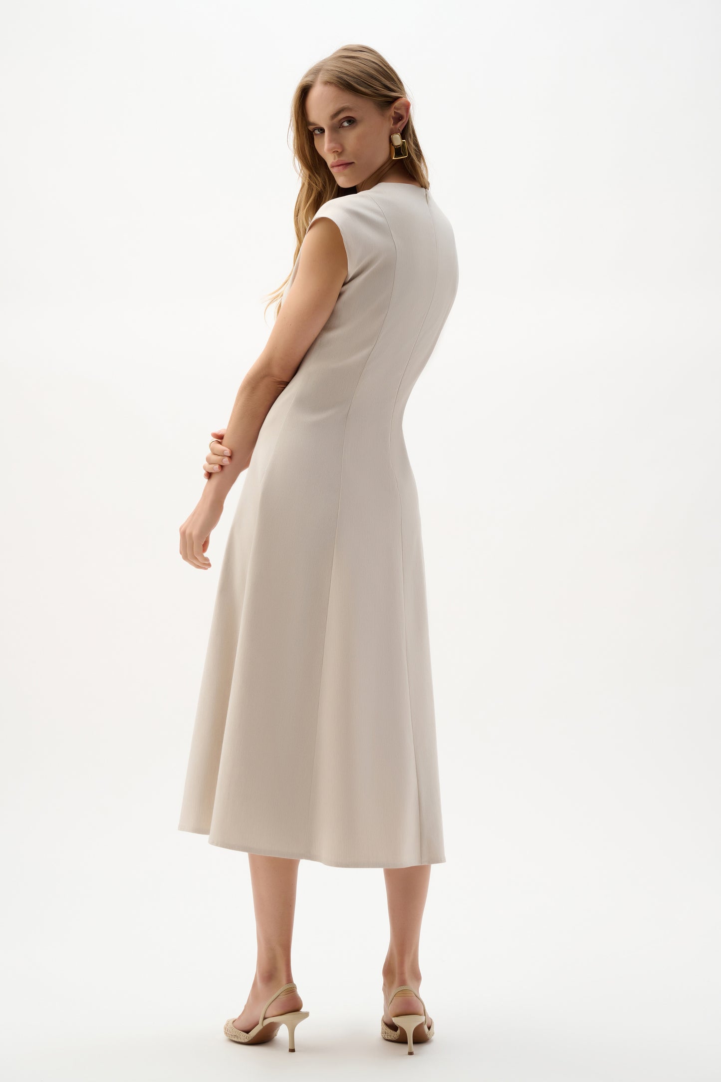 Melange Millennium Fit And Flare Dress. Style JR262129