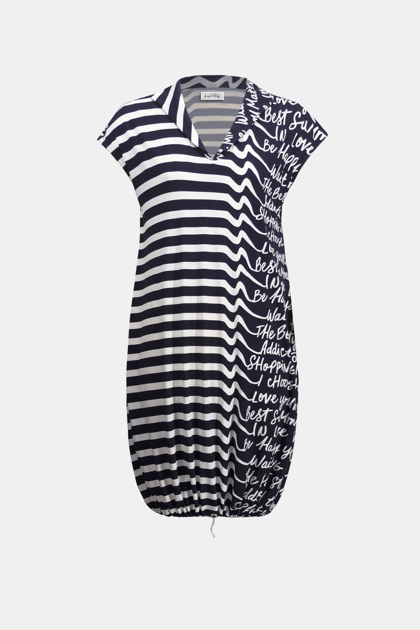 Silky Knit Conversational Print Cocoon Dress. Style JR262132