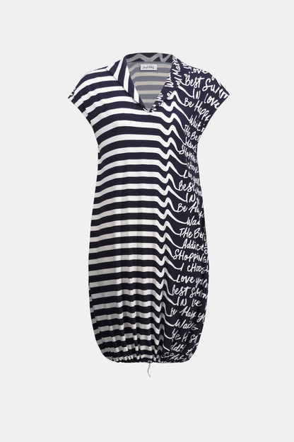 Silky Knit Conversational Print Cocoon Dress. Style JR262132