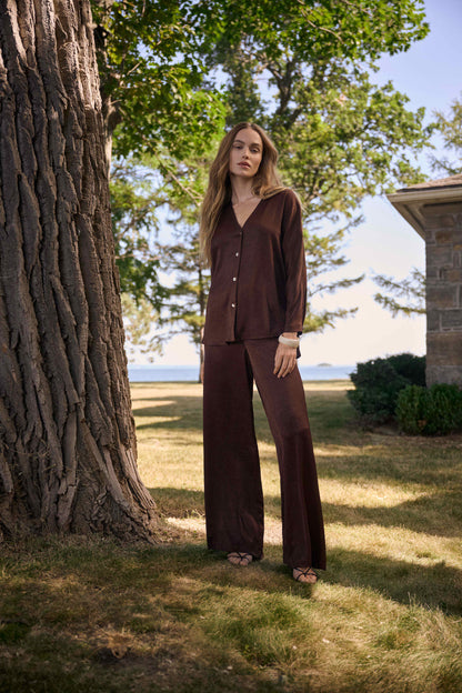 Satin Wide Leg Pull-On Drawstring Pant. Style JR262152