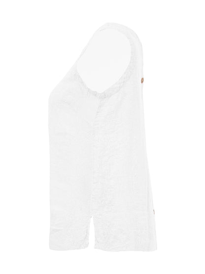 V-Neck Linen Solid Colour Tank. Style DOLC26220