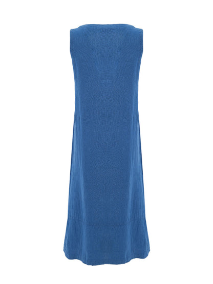 Sleeveless Solid Colour Linen Dress. Style DOLC26223