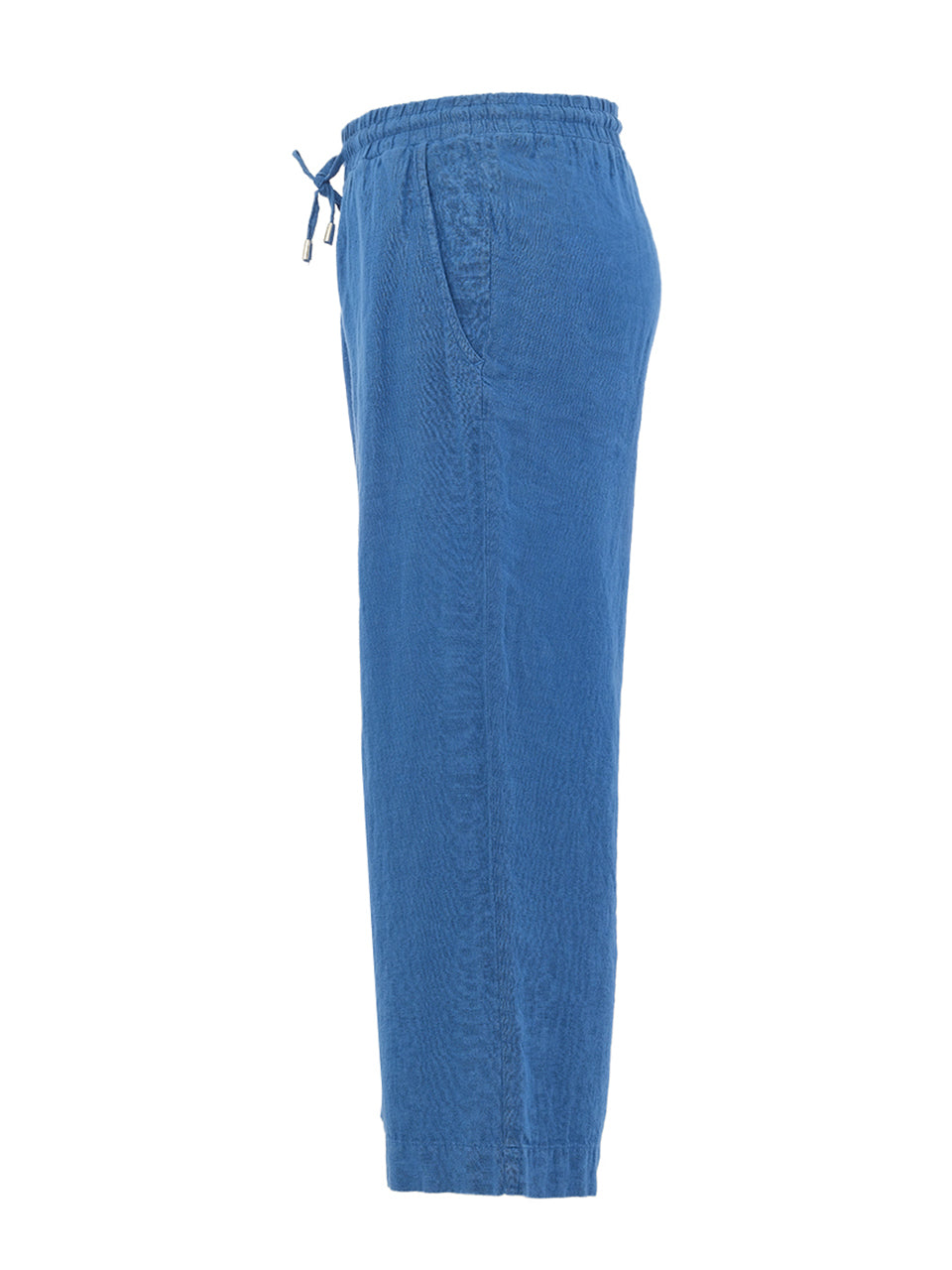 Drawstring Elastic Waistband Wide Leg Linen Pant. Style DOLC26224