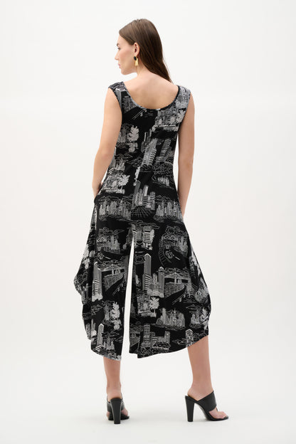 Silky Knit Sleeveless Culotte Jumpsuit. Style JR262243