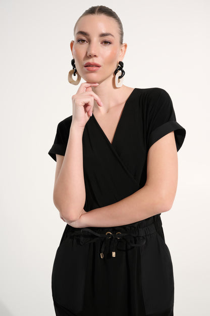 Silky Knit And Memory Straight Wrap Dress. Style JR262630