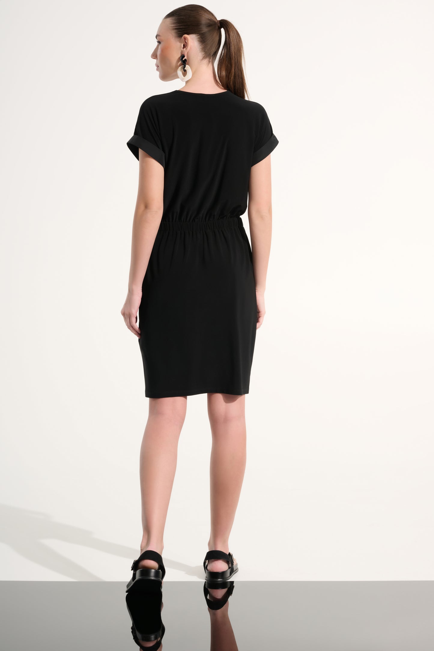Silky Knit And Memory Straight Wrap Dress. Style JR262630