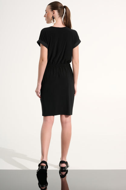 Silky Knit And Memory Straight Wrap Dress. Style JR262630