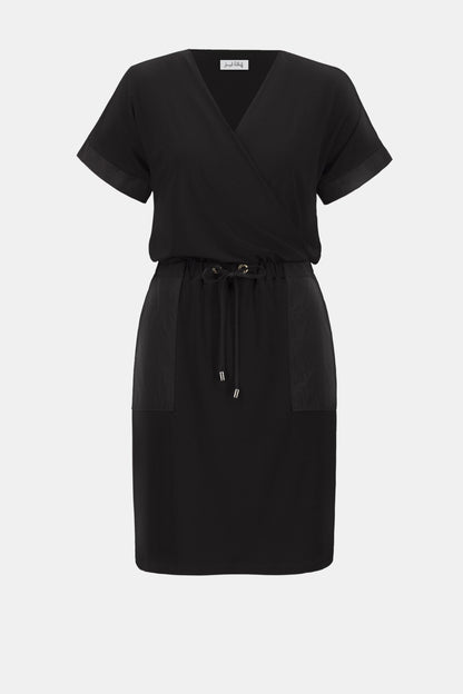 Silky Knit And Memory Straight Wrap Dress. Style JR262630