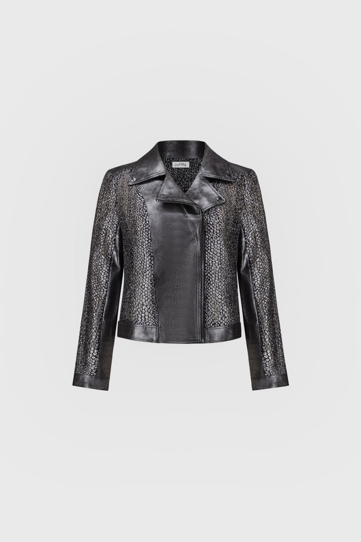 Foiled Faux Suede Moto Jacket. Style JR262902