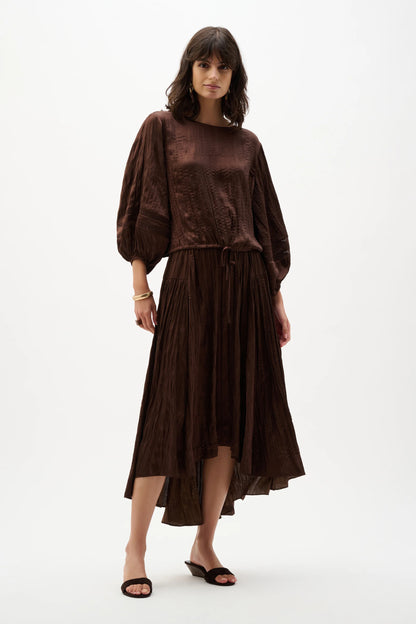 Pleated Satin Cocoon Top. Style JR262959