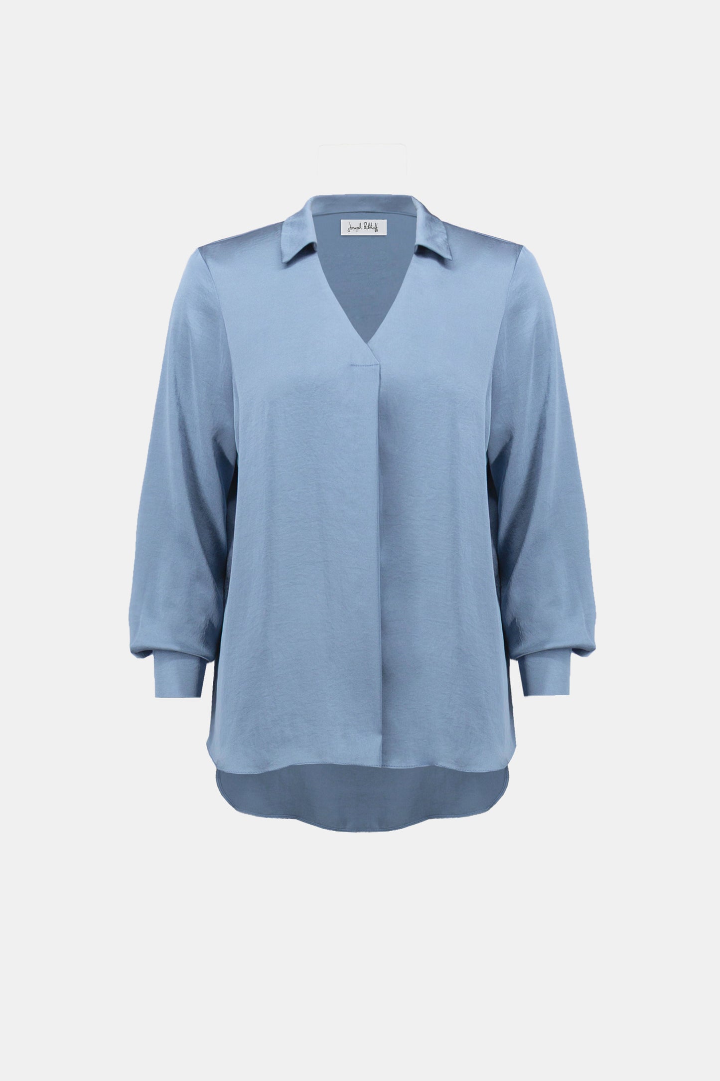 Recycled Satin Shirt-Collar Tunic. Style JR263025