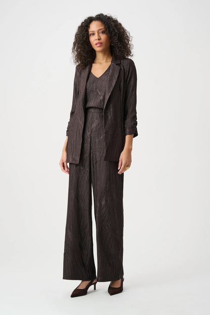 Pleated Satin Open Blazer. Style JR263050
