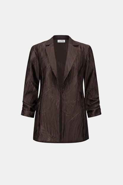Pleated Satin Open Blazer. Style JR263050