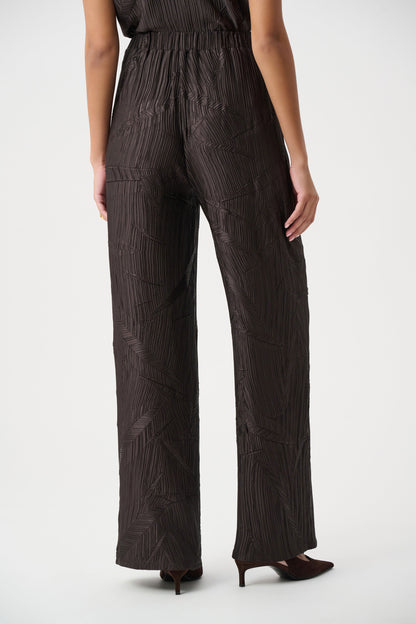 Pleated Satin Pull-On Wide-Leg Pants. Style JR263052