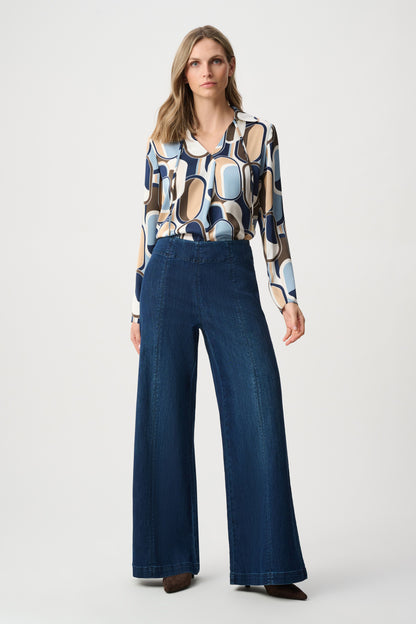 Recycled Satin Geometric Top. Style JR263071