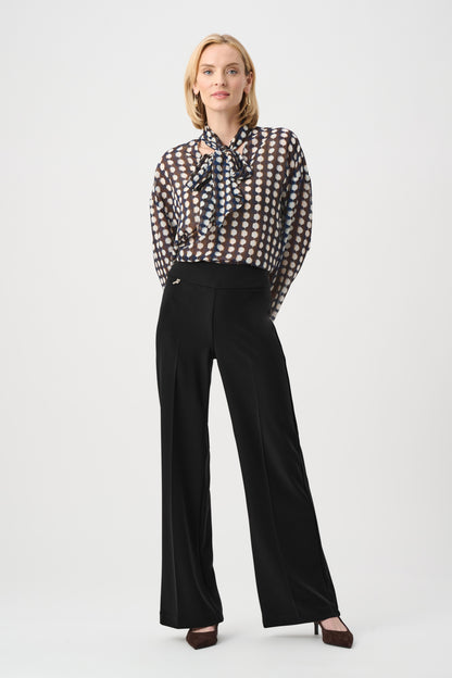 Silky Knit Wide-Leg Pull-On Pants. Style JR263074