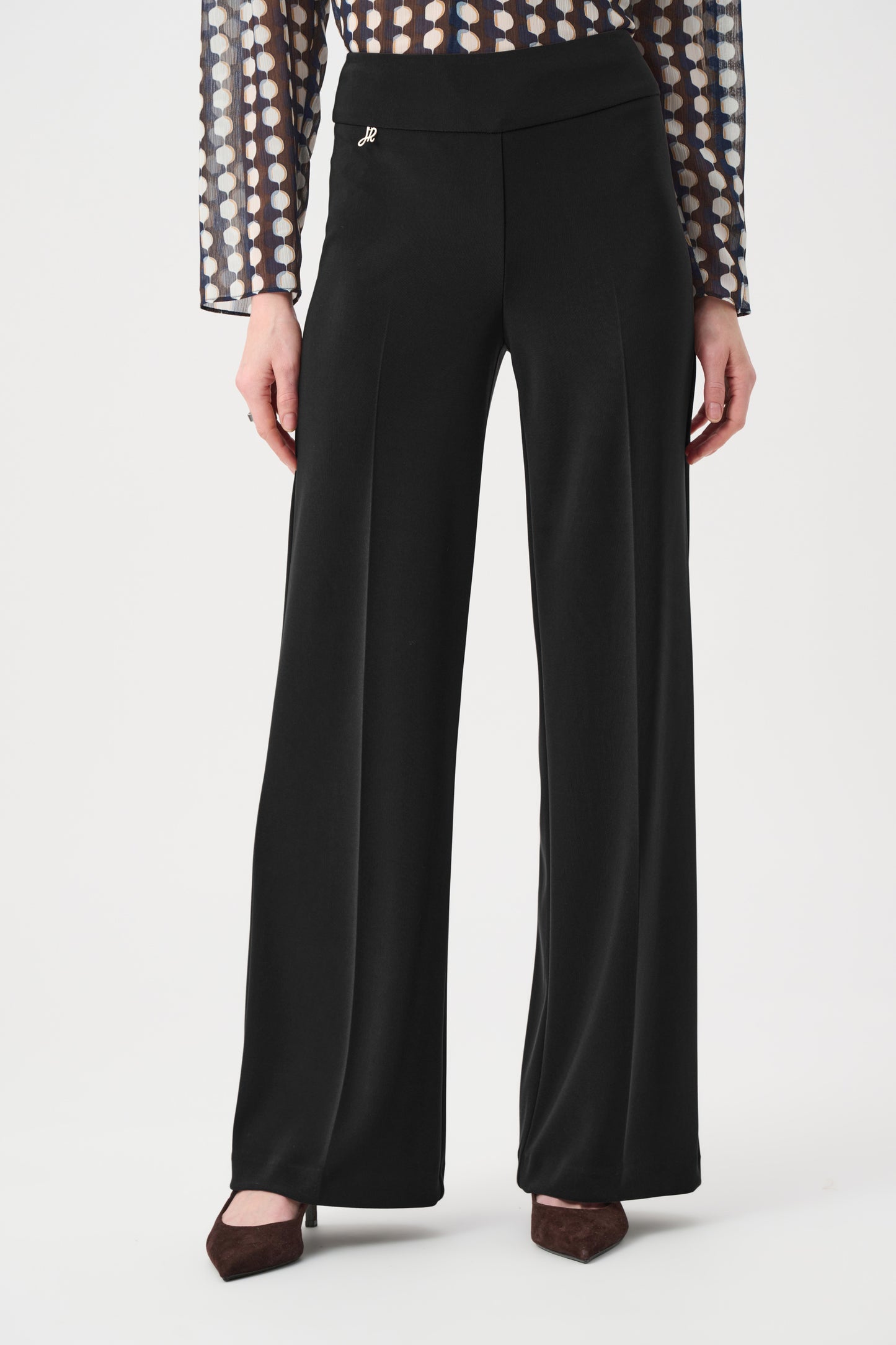 Silky Knit Wide-Leg Pull-On Pants. Style JR263074