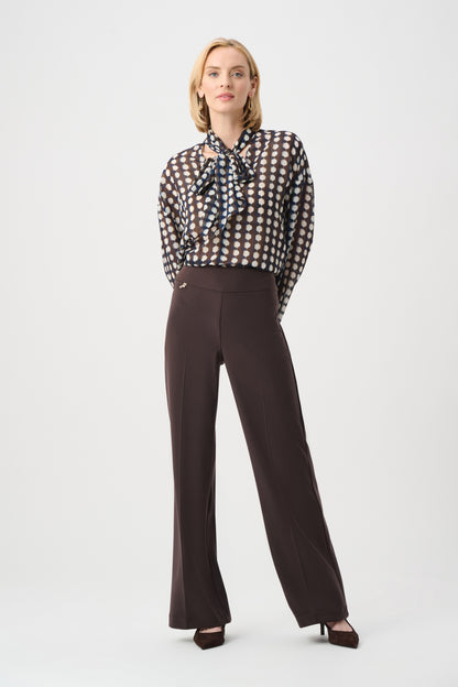 Silky Knit Wide-Leg Pull-On Pants. Style JR263074