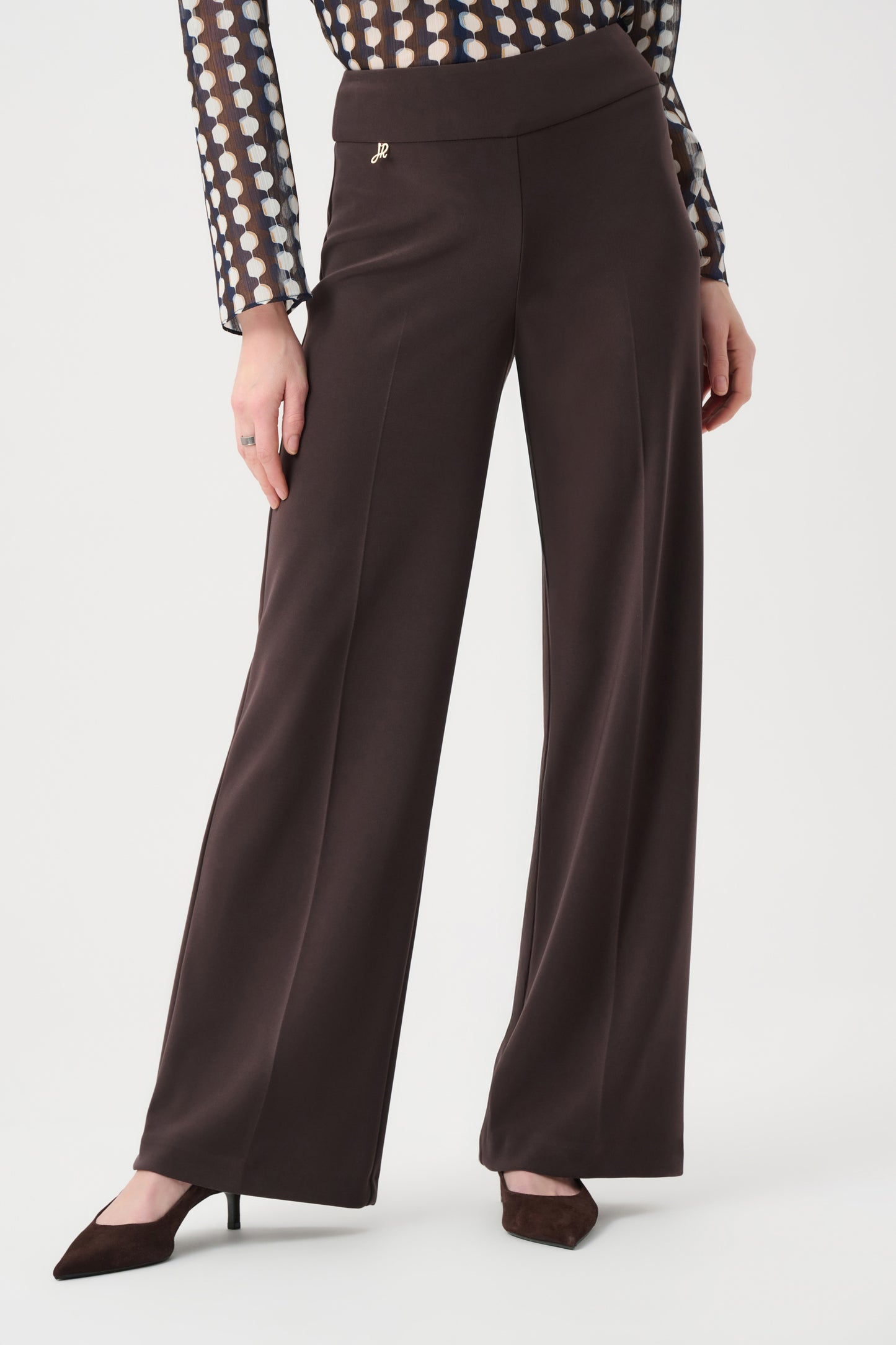 Silky Knit Wide-Leg Pull-On Pants. Style JR263074